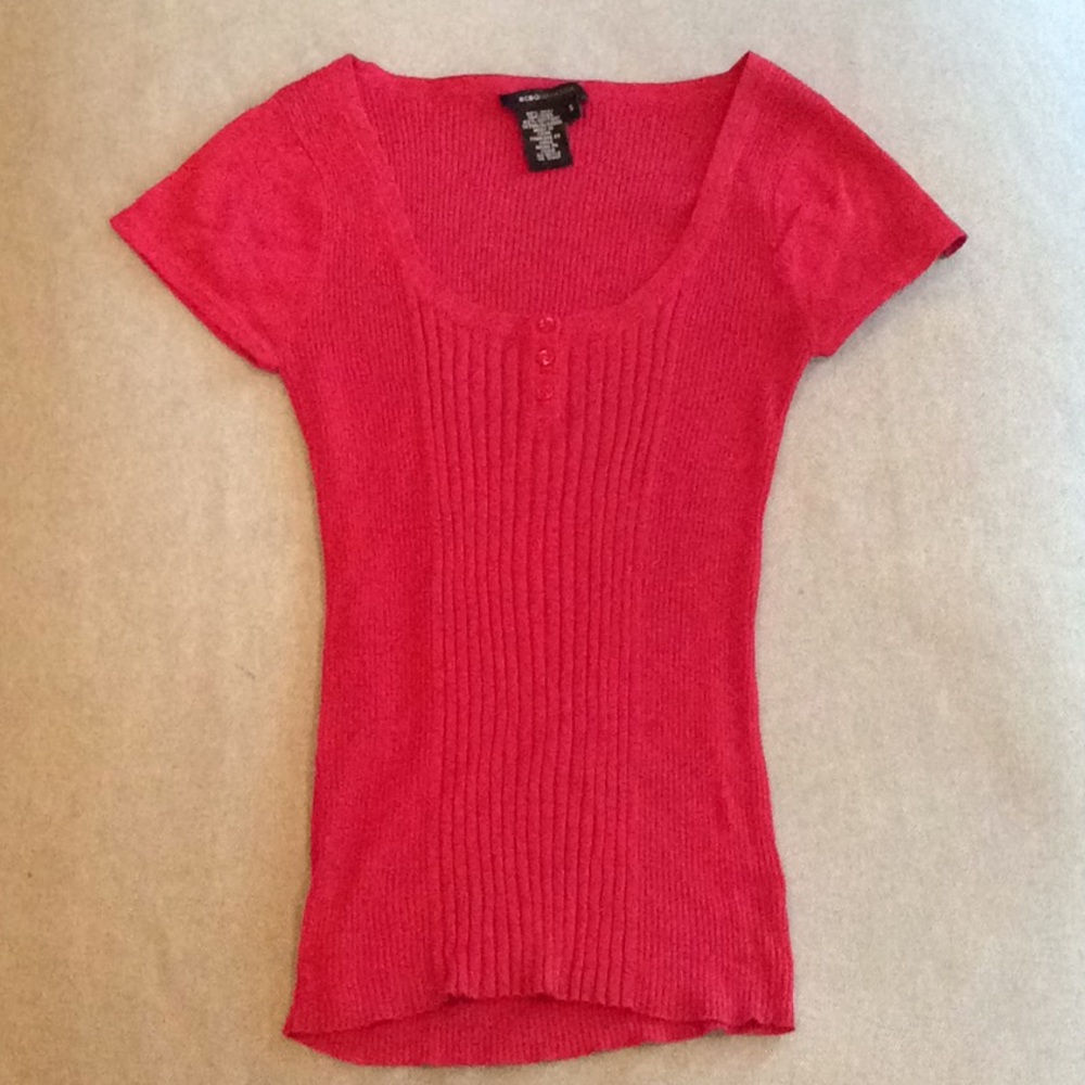 NWOT luxurious silk and cotton ribbed Tee